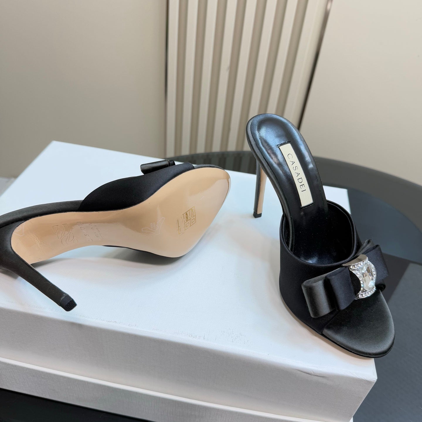 Casadei satin Mule Sandals