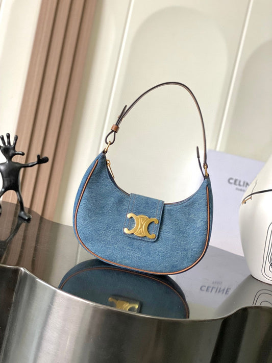 Celine Ava Triomphe Bag in Denim