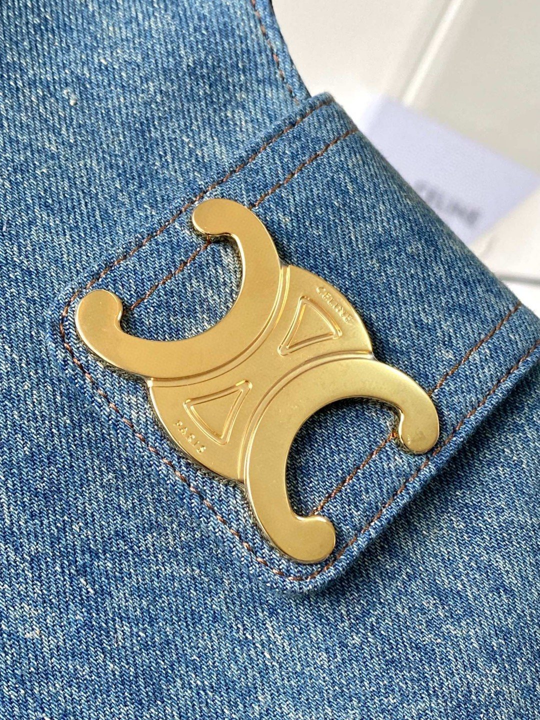 Celine Ava Triomphe Bag in Denim