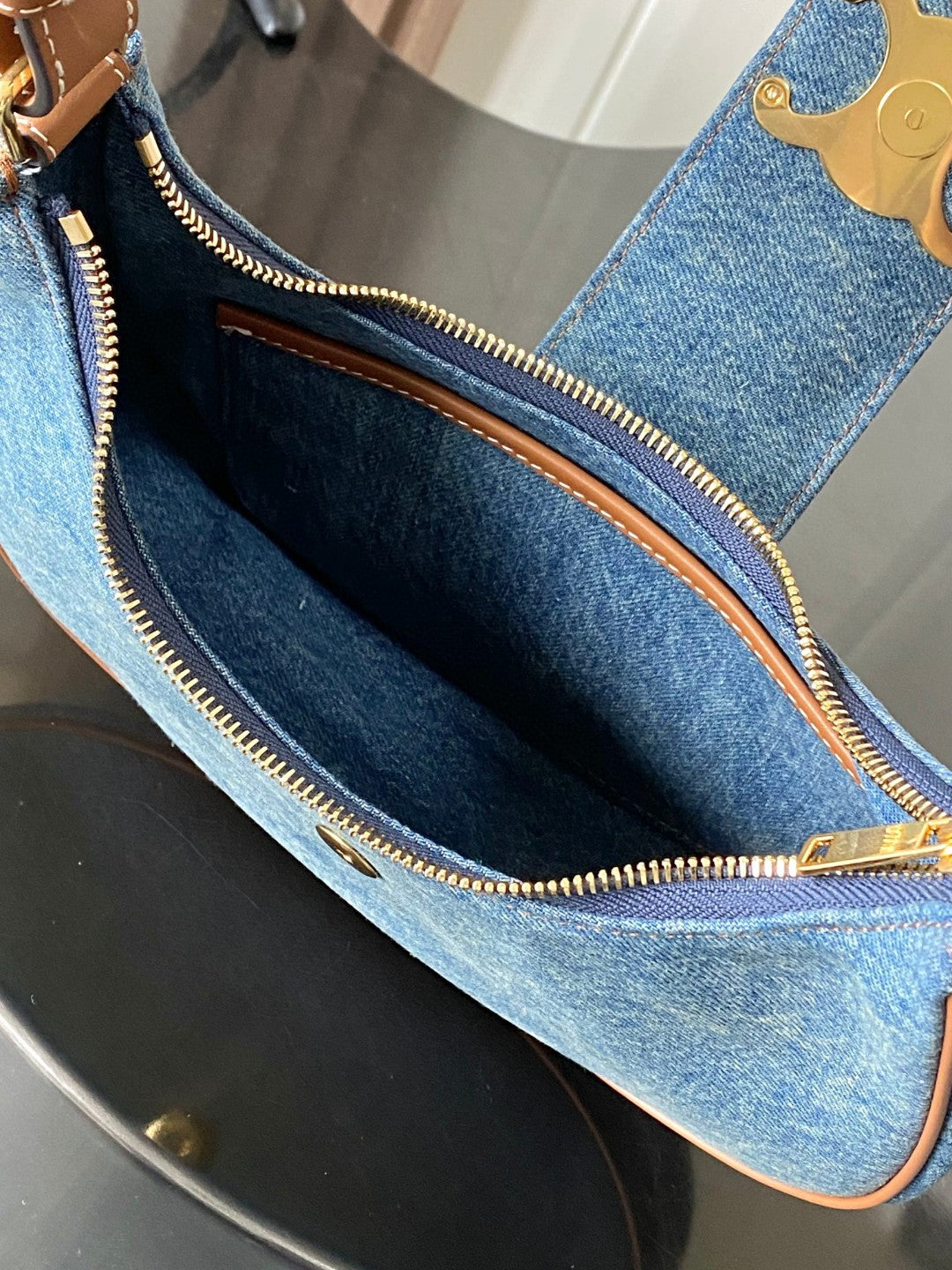Celine Ava Triomphe Bag in Denim