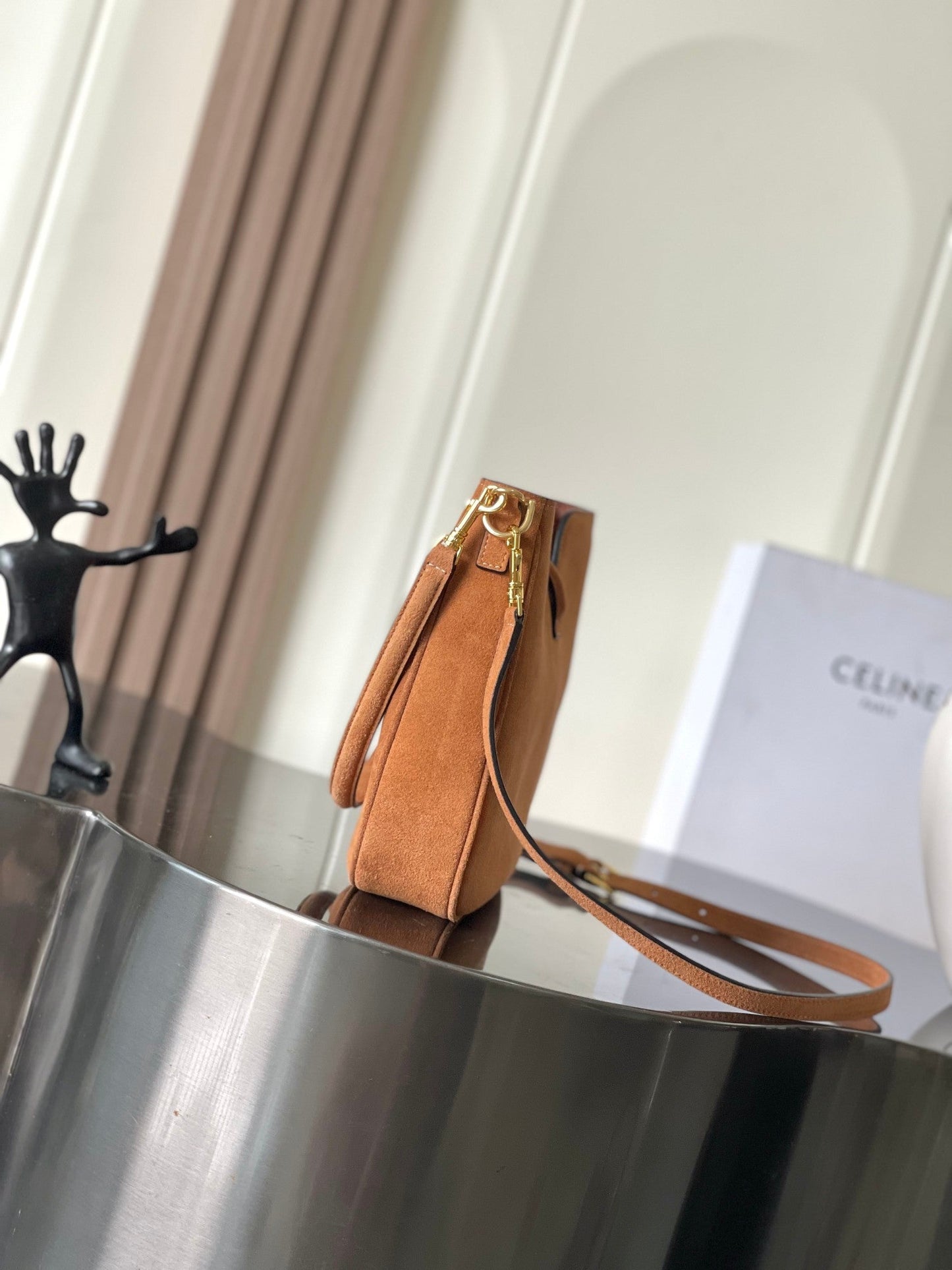 Celine Camille 16 Soft Bag in Suede Calfskin
