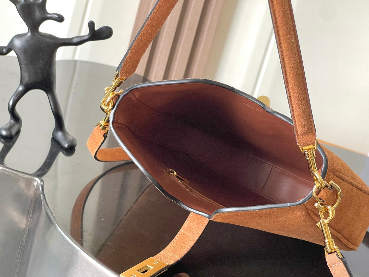 Celine Camille 16 Soft Bag in Suede Calfskin