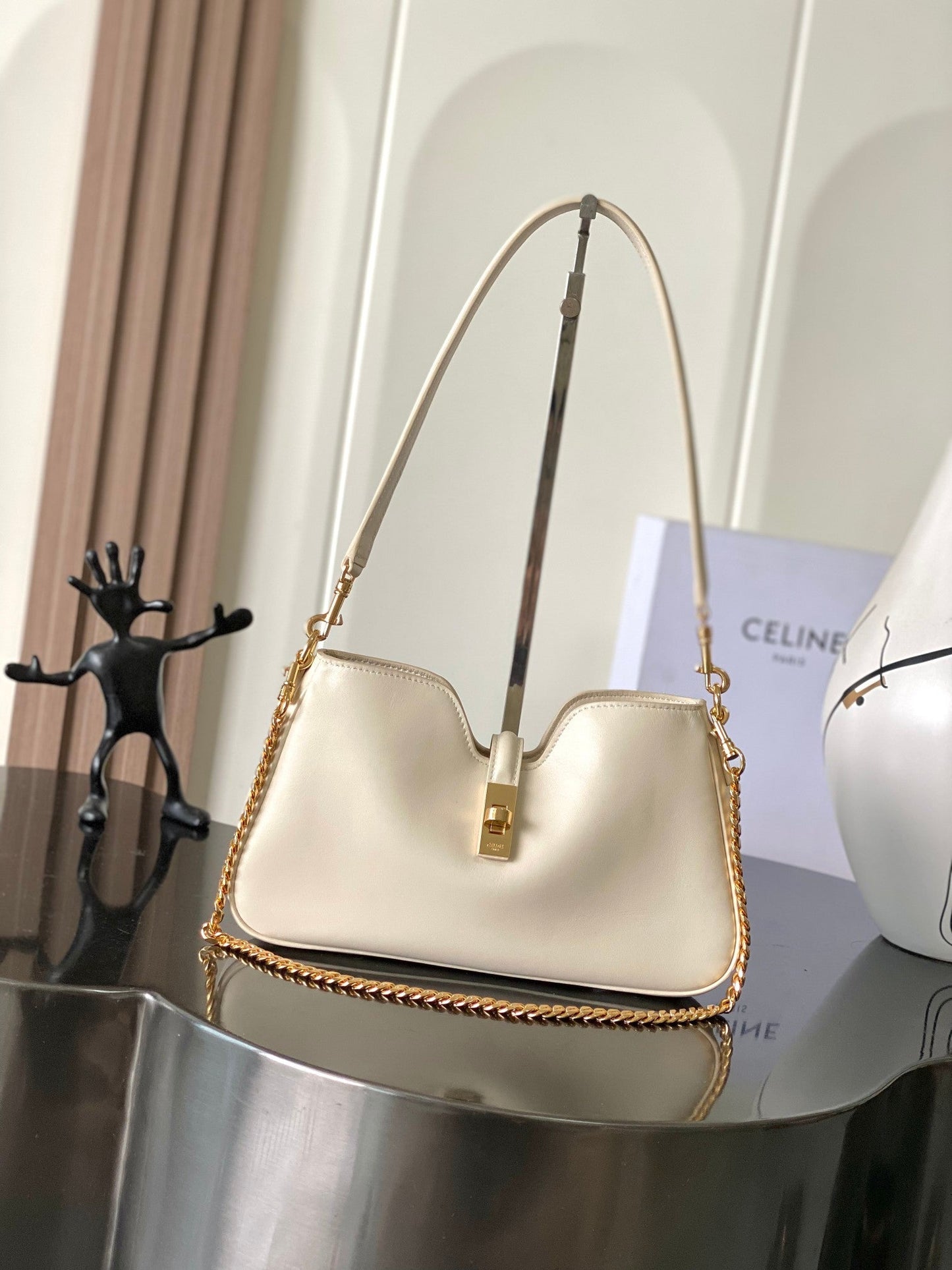 Celine Camille 16 Soft Bag with Chain in Smooth Calfskin