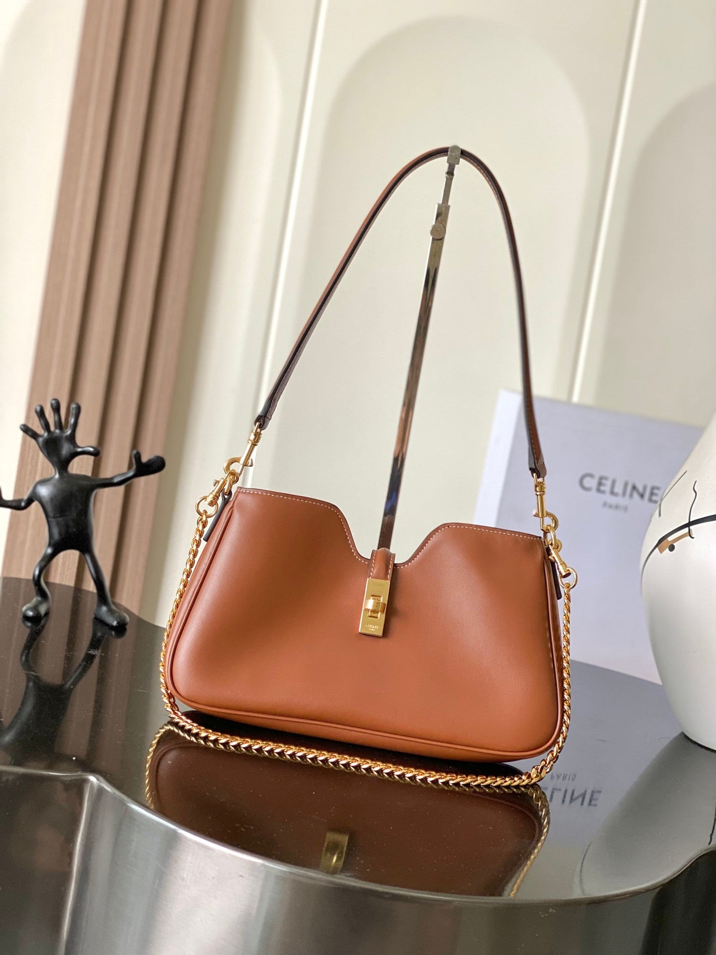 Celine Camille 16 Soft Bag with Chain in Smooth Calfskin