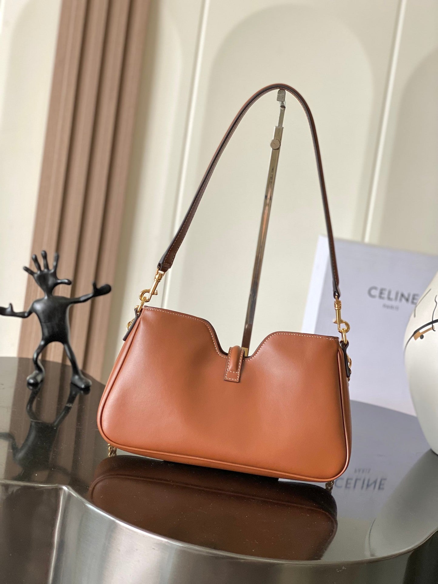 Celine Camille 16 Soft Bag with Chain in Smooth Calfskin
