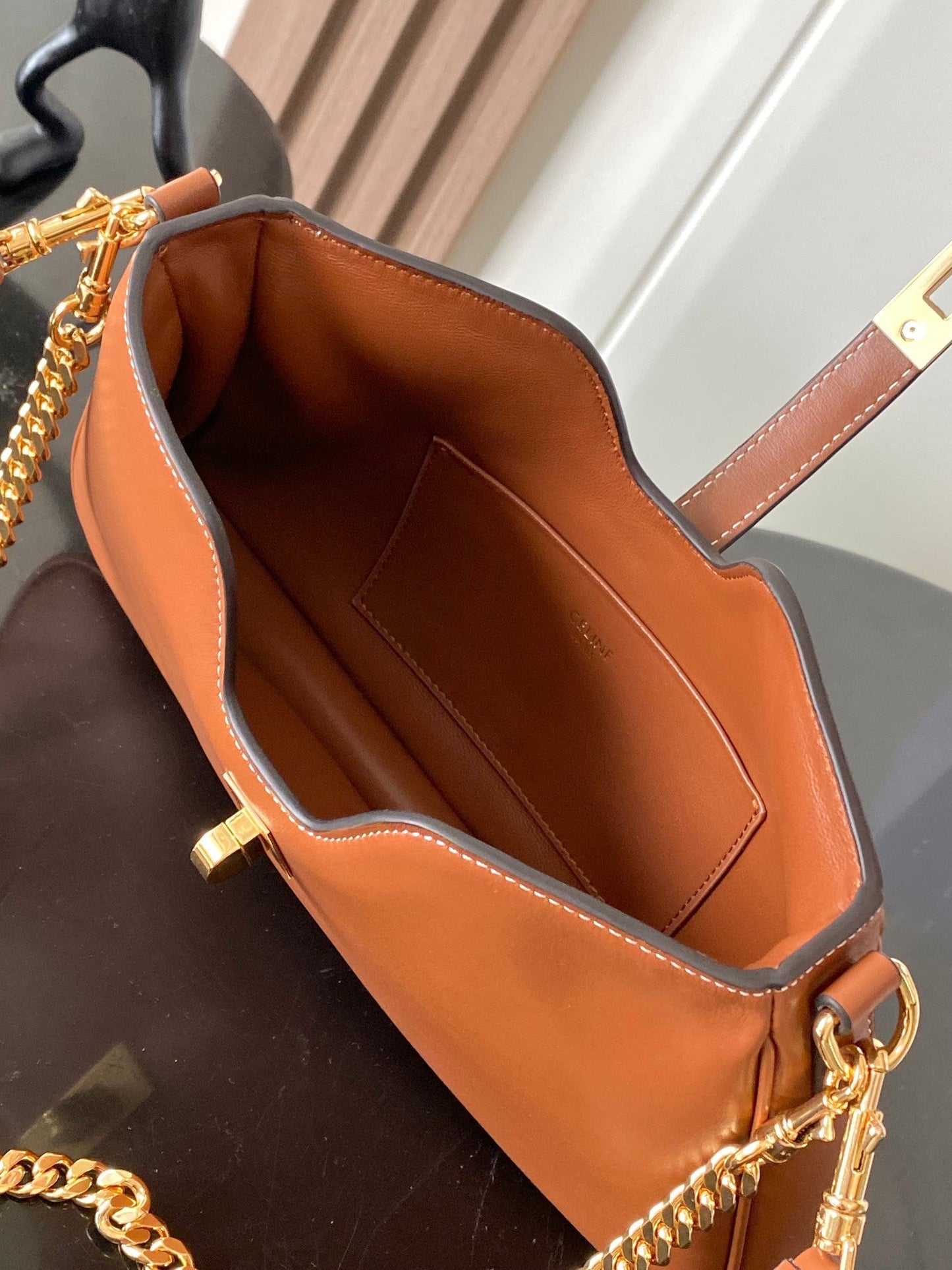 Celine Camille 16 Soft Bag with Chain in Smooth Calfskin