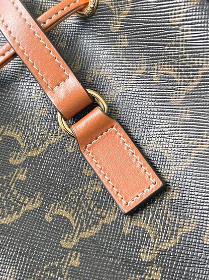 Celine Mini Bucket Bag in Triomphe Canvas