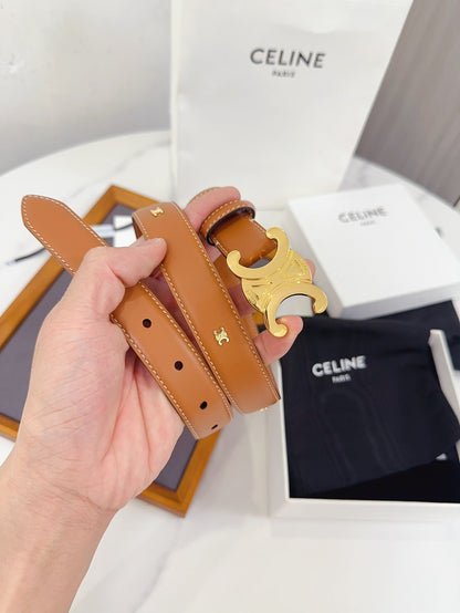 Celine Triomphe Belt in Smooth Calfskin