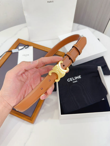 Celine Triomphe Belt in Smooth Calfskin