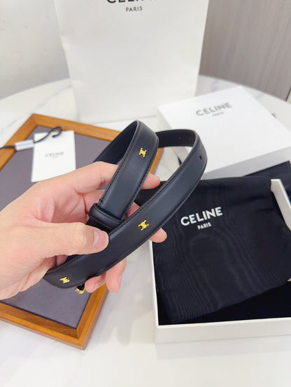 Celine Triomphe Belt in Smooth Calfskin