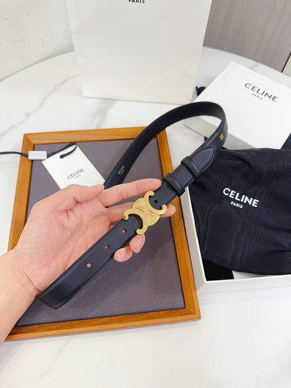 Celine Triomphe Belt in Smooth Calfskin