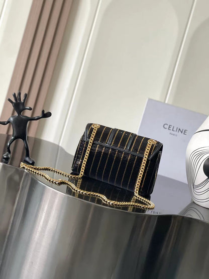Celine Victoire in Striped Sequins Mini Bag