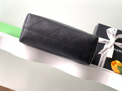 Chanel 25P Black Hobo Bag