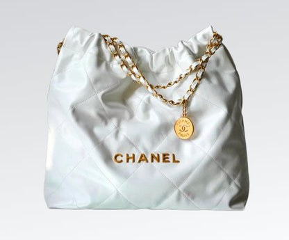 Chanel 22 Handbag White