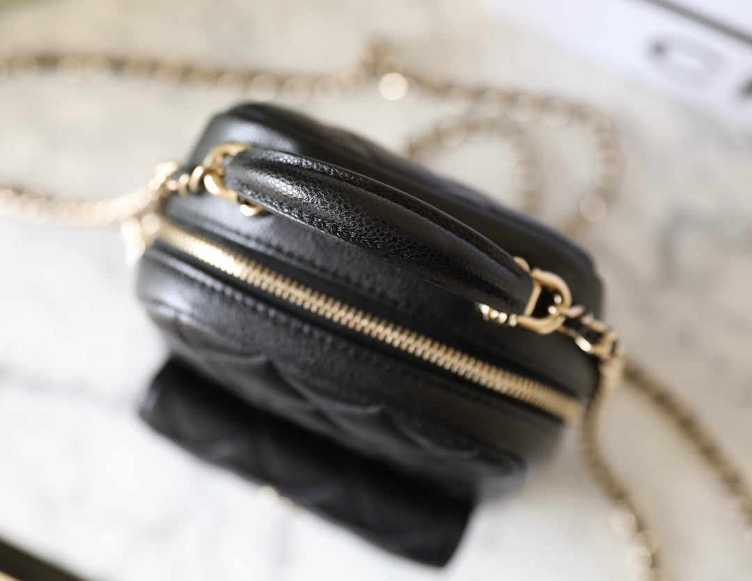 CHANEL 24C Matelassé Backpack Black