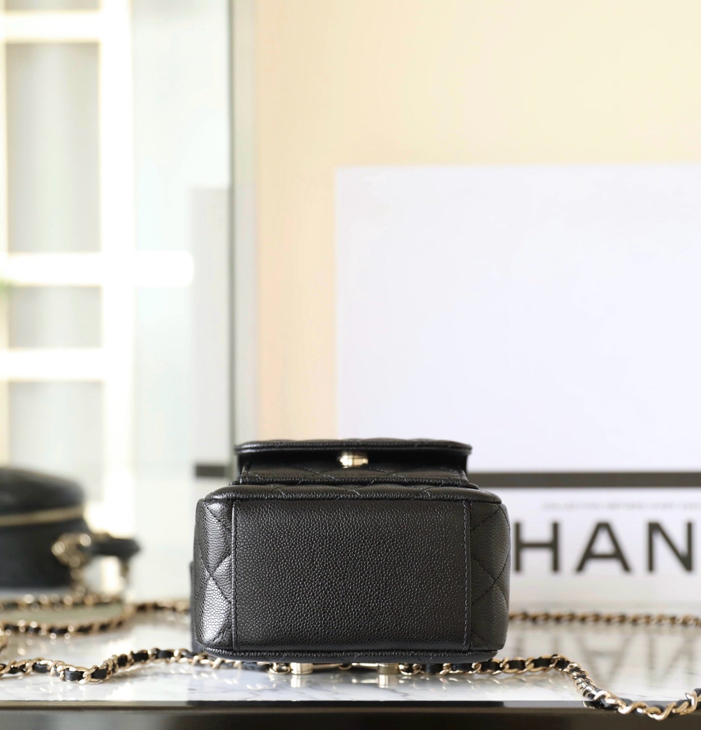 CHANEL 24C Matelassé Backpack Black