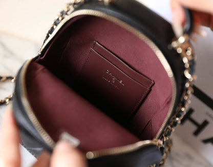 CHANEL 24C Matelassé Backpack Black
