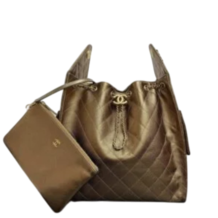 Chanel 25 Hobo Handbag - Bronze Caviar Leather