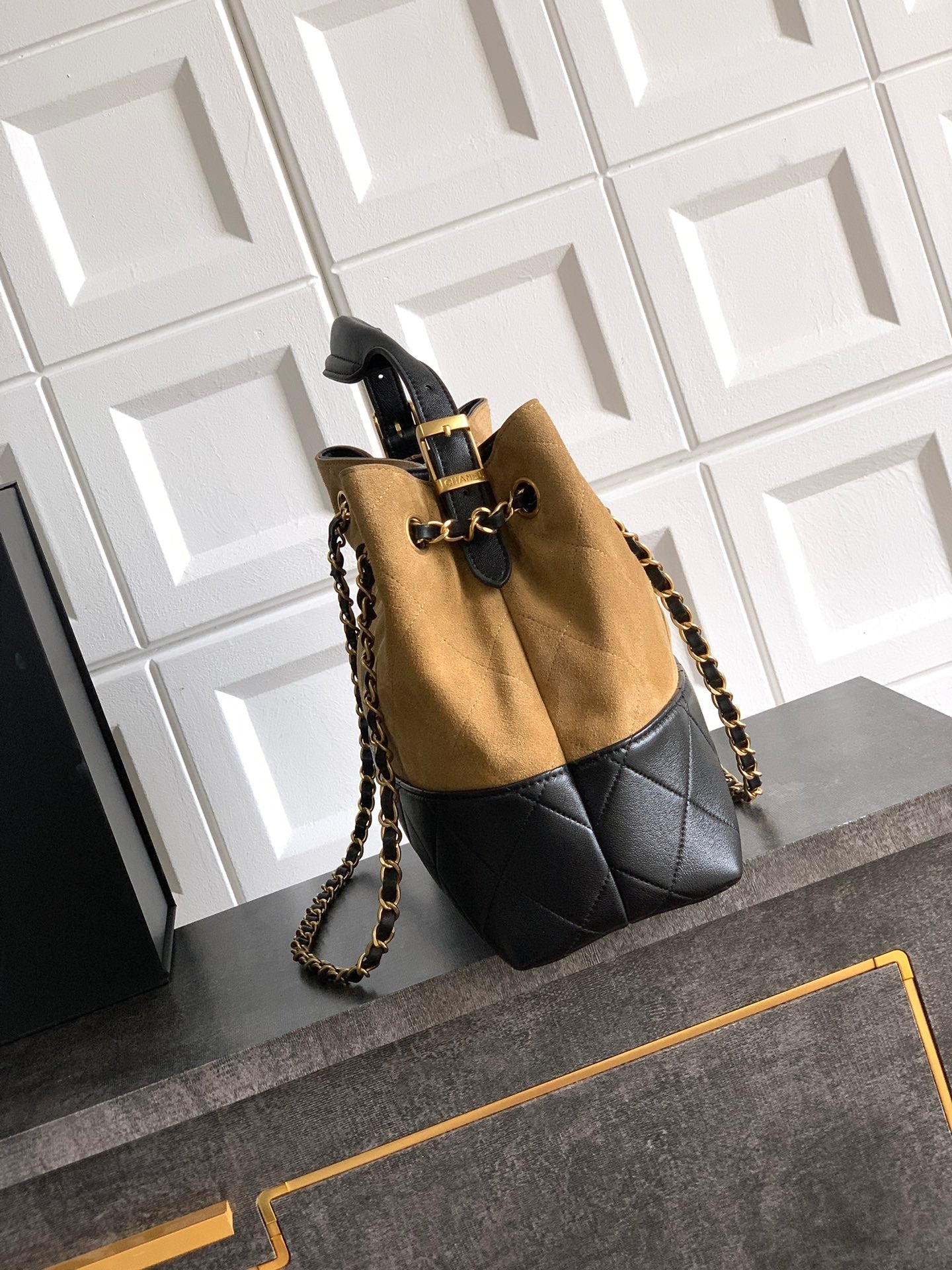 Chanel 25A Suede Shopping Bag
