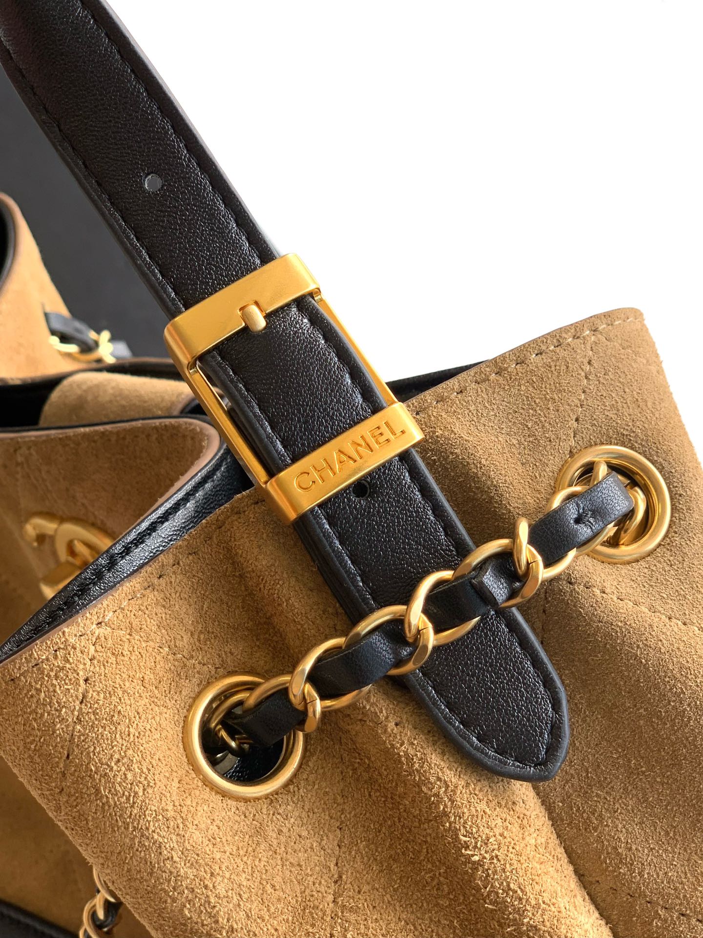 Chanel 25A Suede Shopping Bag