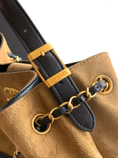 Chanel 25A Suede Shopping Bag
