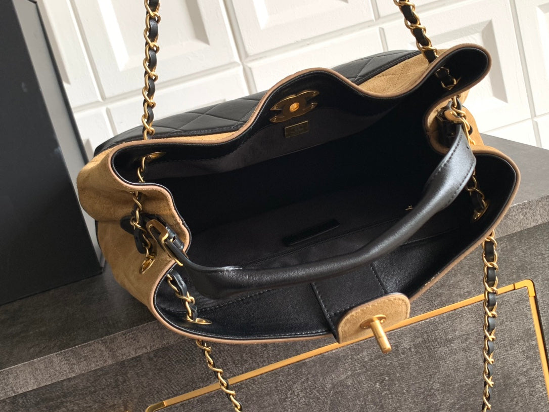 Chanel 25A Suede Shopping Bag