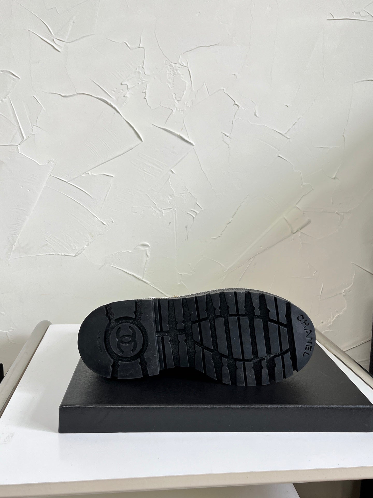 Chanel CC Logo Lace-Up Combat Ankle Boots