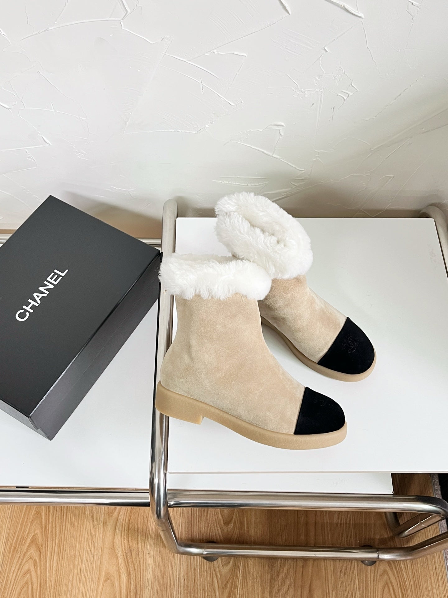 Chanel Furry Snow Boots
