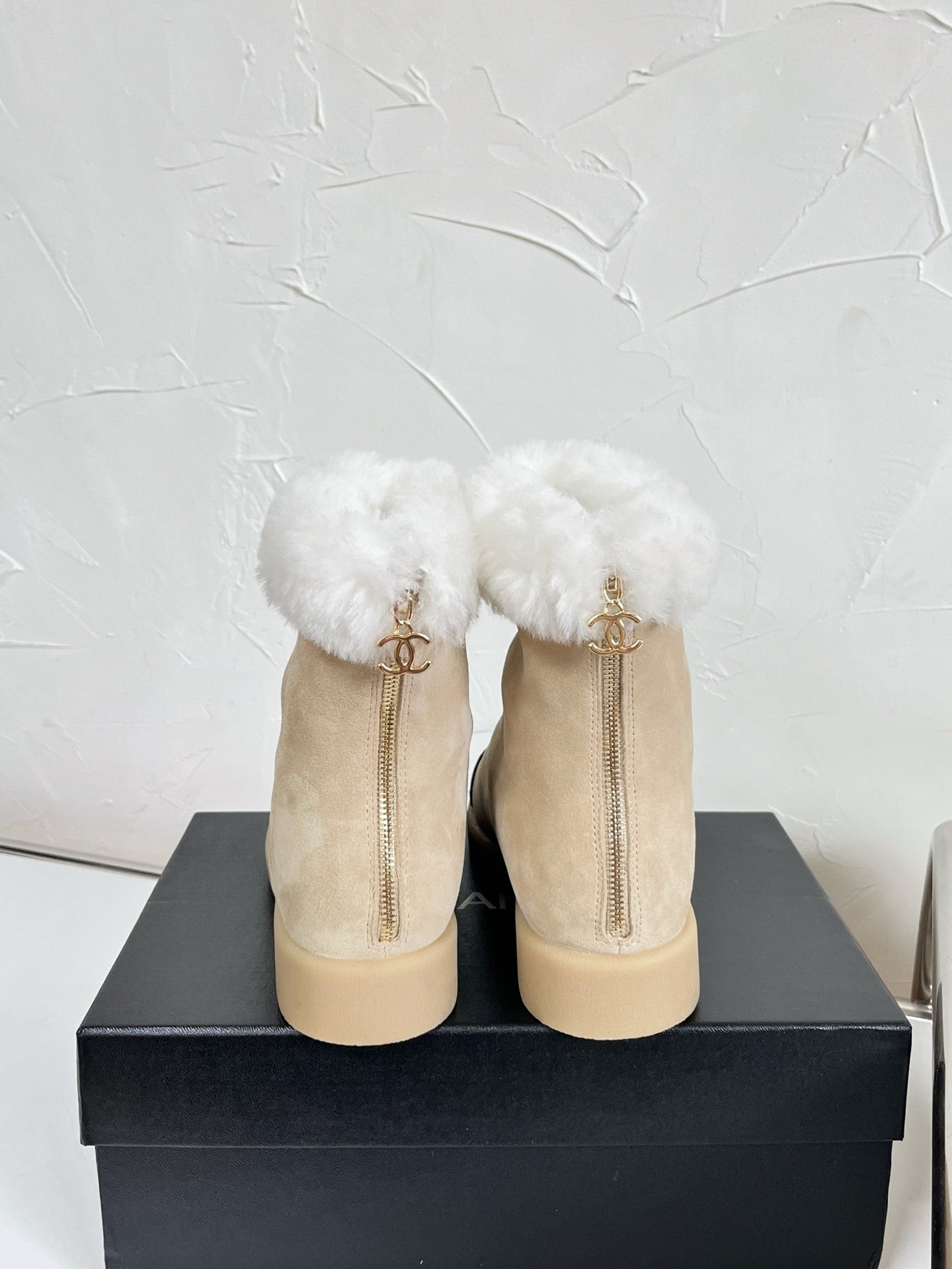 Chanel Furry Snow Boots