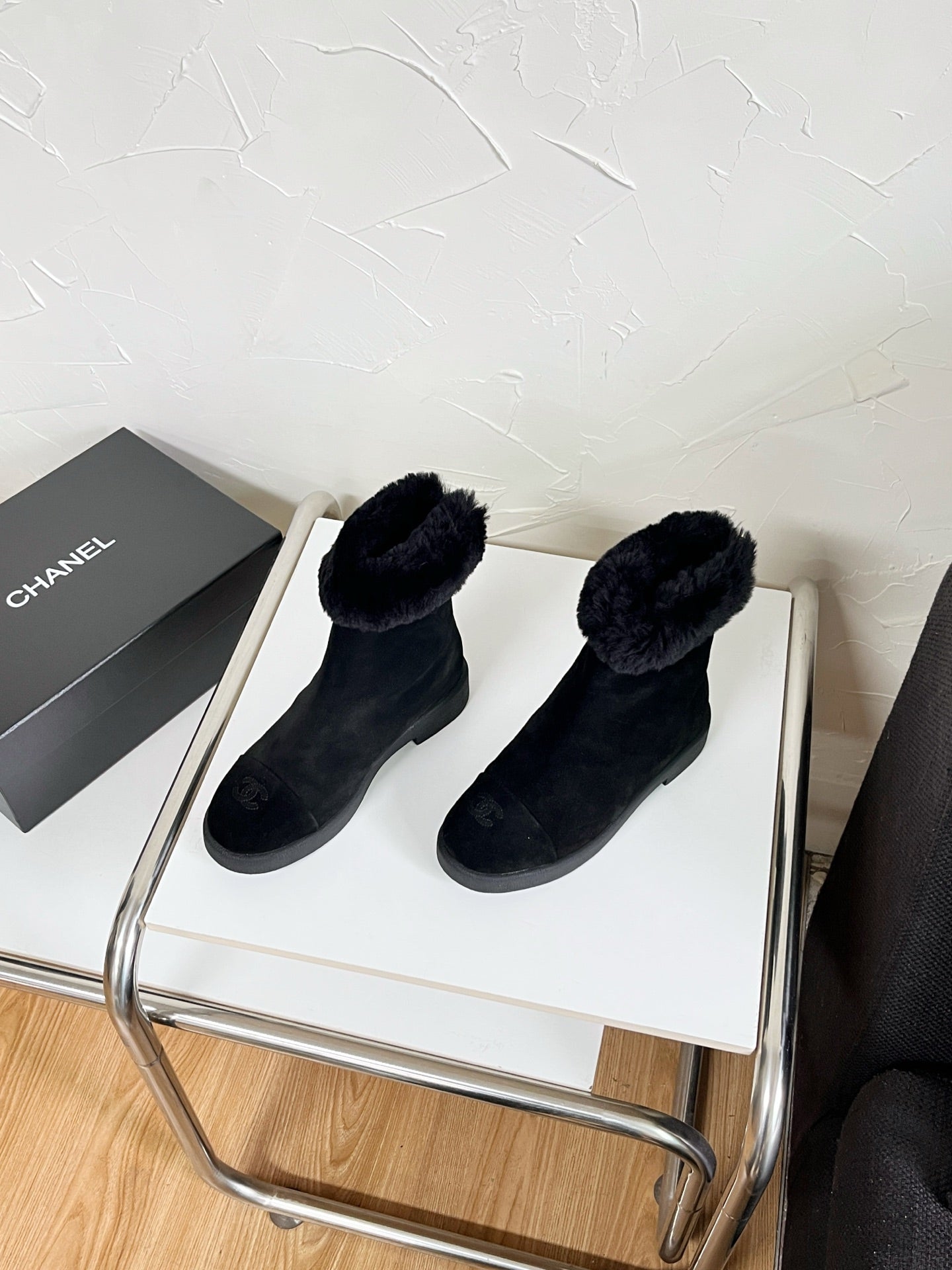Chanel Furry Snow Boots