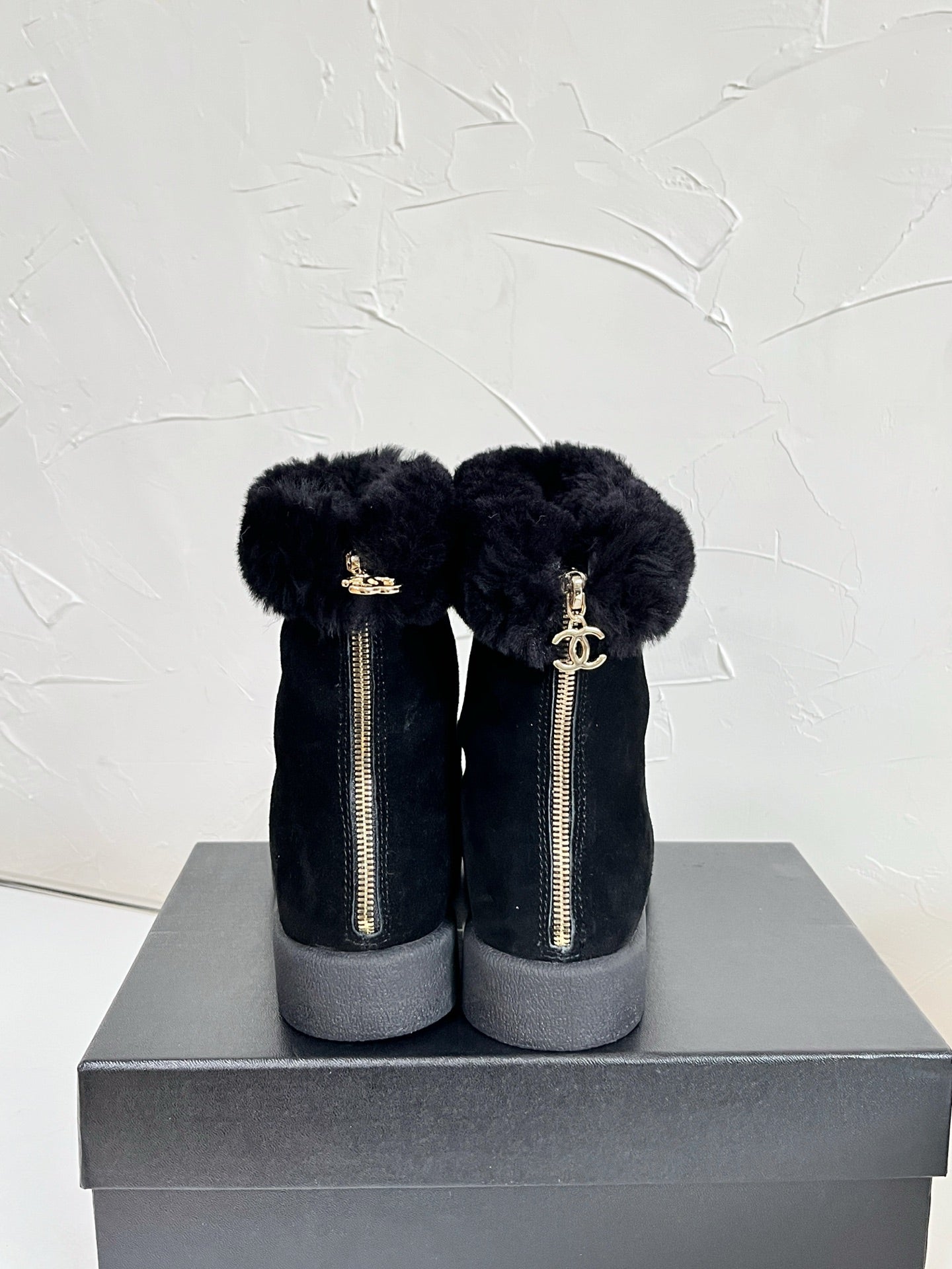 Chanel Furry Snow Boots