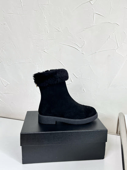 Chanel Furry Snow Boots