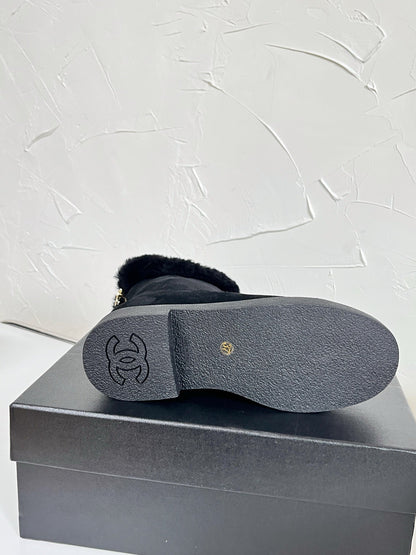 Chanel Furry Snow Boots