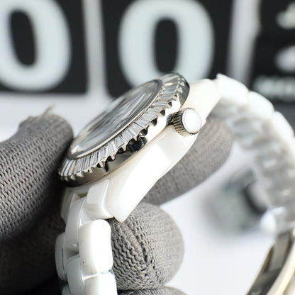 Chanel J12 White Ceramic Diamond Bezel Automatic Watch