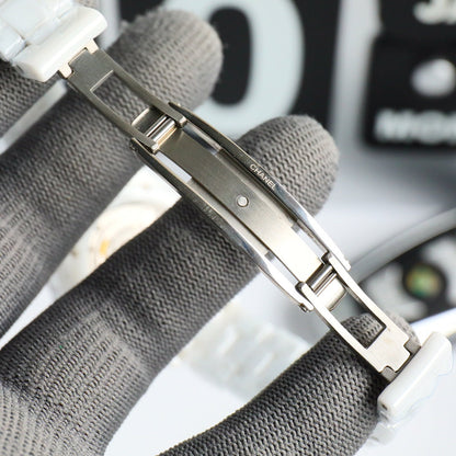 Chanel J12 White Ceramic Diamond Bezel Automatic Watch