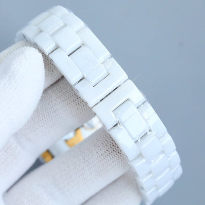 Chanel J12 White Ceramic Gold Tone Watch
