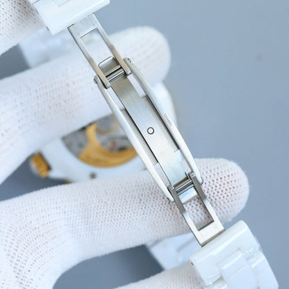 Chanel J12 White Ceramic Gold Tone Watch