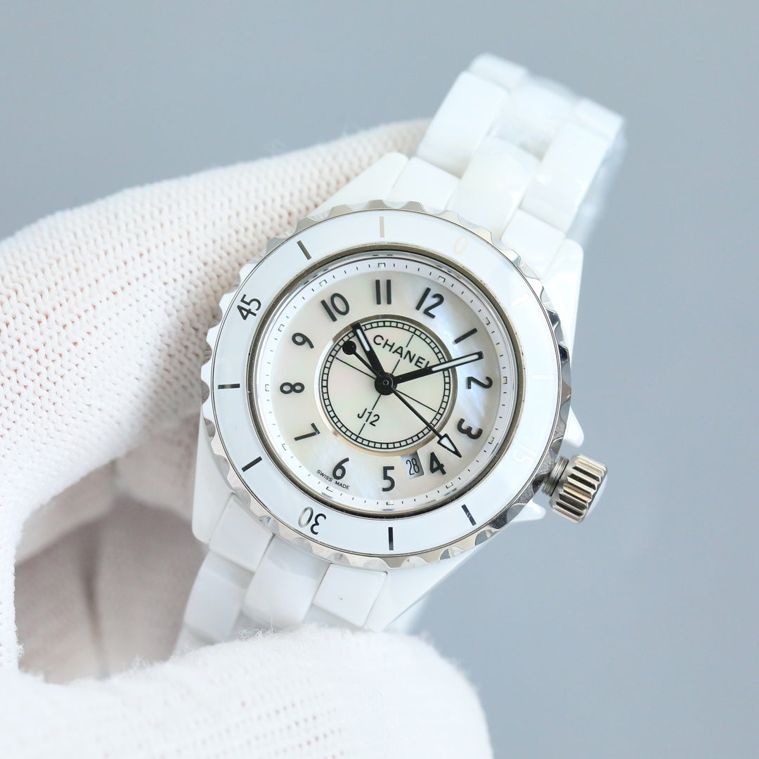 Chanel J12 White Ceramic Automatic Watch (Non-Diamond Version)