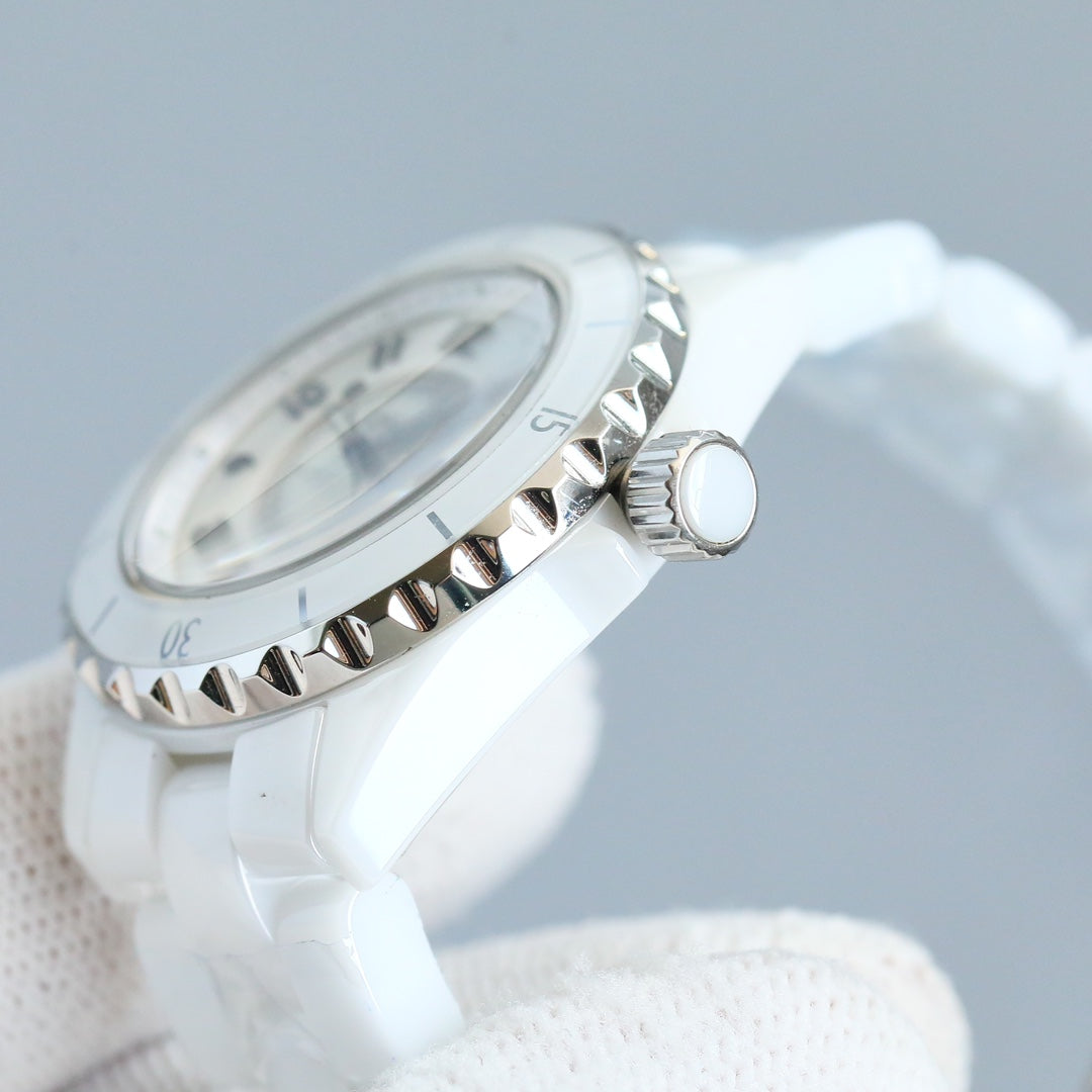 Chanel J12 White Ceramic Automatic Watch (Non-Diamond Version)