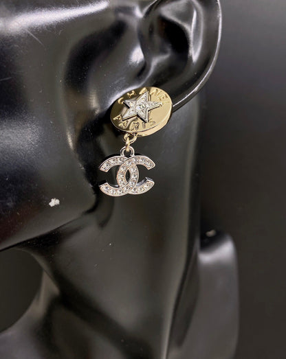 Chanel Paris Étoile CC Drop Earrings
