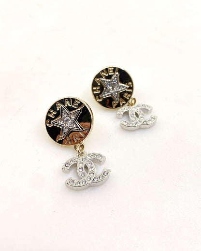 Chanel Paris Étoile CC Drop Earrings