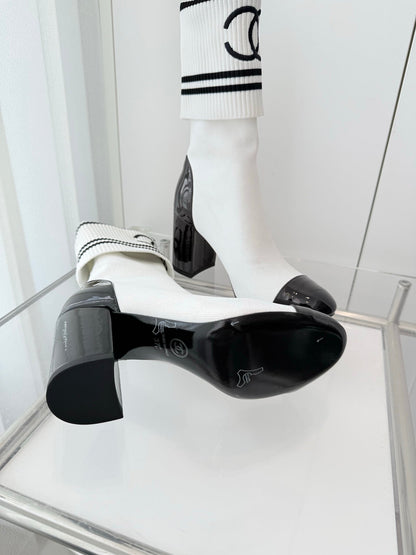 Chanel Mid-Calf Sock Boots