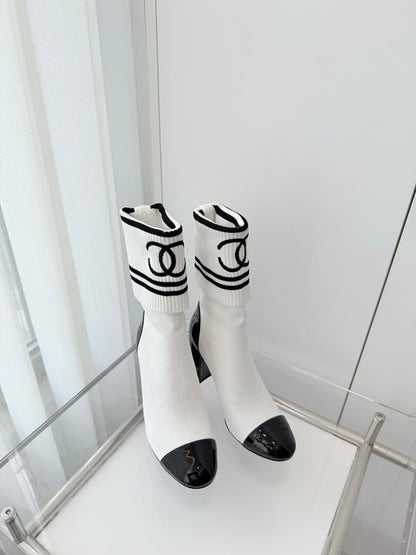 Chanel Mid-Calf Sock Boots