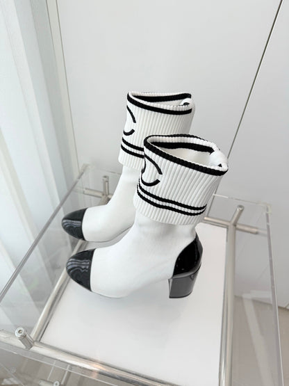 Chanel Mid-Calf Sock Boots