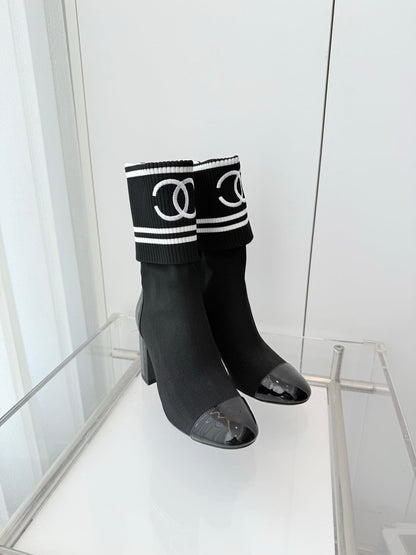 Chanel Mid-Calf Sock Boots