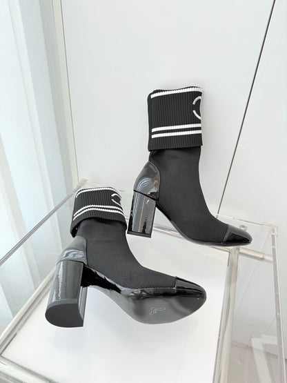 Chanel Mid-Calf Sock Boots