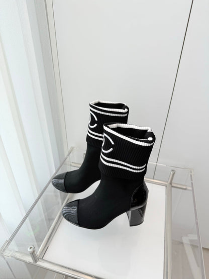 Chanel Mid-Calf Sock Boots