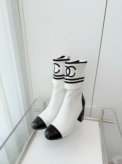 Chanel Mid-Calf Sock Boots