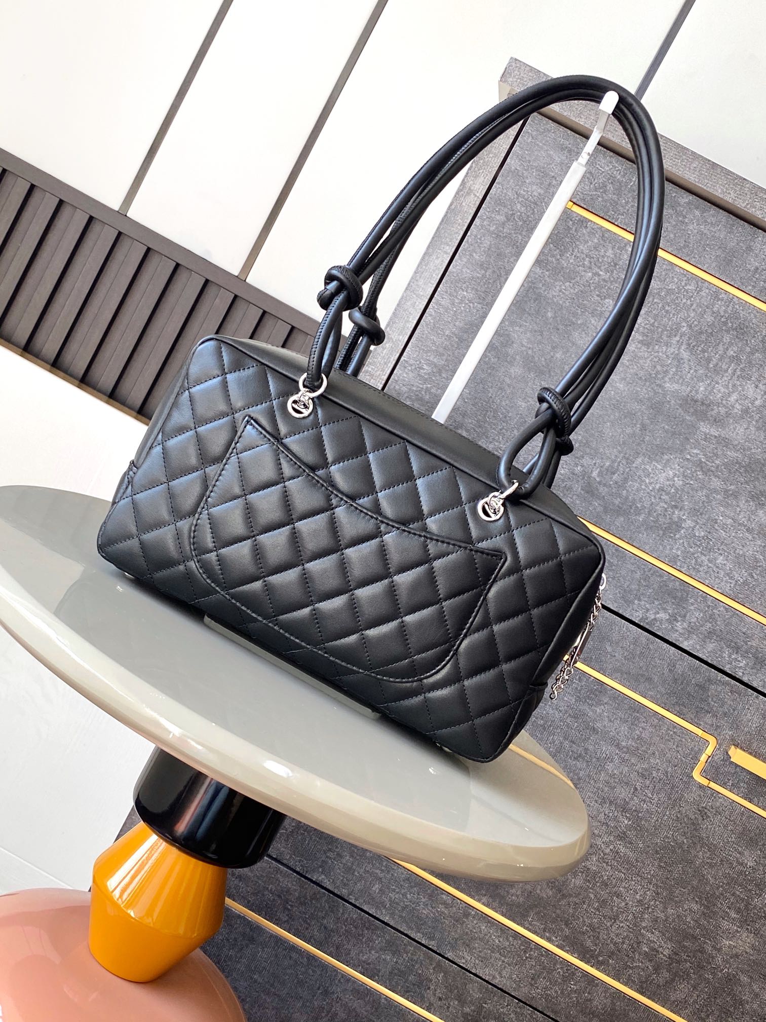 Chanel Cambon Ligne Bowler Bag - White CC