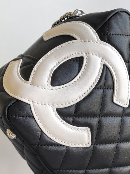 Chanel Cambon Ligne Bowler Bag - White CC